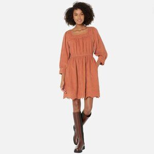 Madewell Embroidered Corduroy Mini Dress Size Medium
